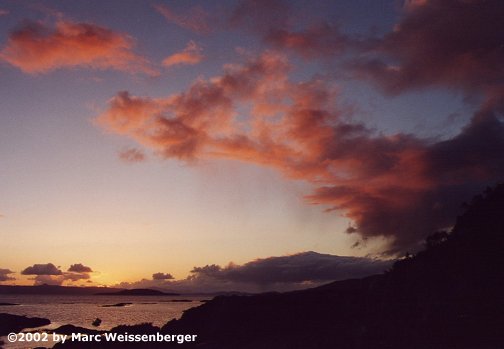 Sonnenuntergang über Skye, Schottland